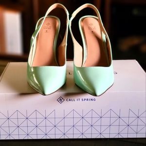 Call it Spring, Mint Green Slingback Pumps Size 7.5